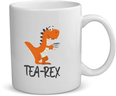 Akyol - thee koffiemok - theemok - Thee - thee liefhebber - cadeau voor iemand die van thee houdt - cadeau thee - tearex - met opdruk - verjaardag - grappig cadeautje verjaardag - 350 ML inhoud