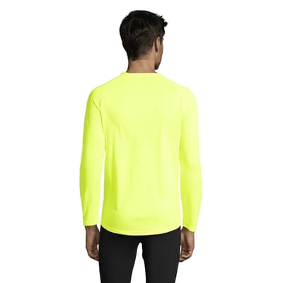 SOLS Heren Sport T-shirt met lange mouwen (Neon geel)