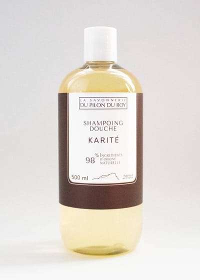 Biologische Shampoo en Douchegel uit Marseille met Shea boter - karite - Delicaat geur - handgemaakt in Frankrijk 500ml