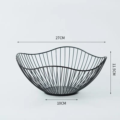 Panier à Fruits en Fer de Différentes Tailles Panier de Rangement Durable en Fil de Métal pour Œufs Snacks Pain Table à Manger Panier de Rangement pour Cosmétiques d'Intérieur pour la Maison