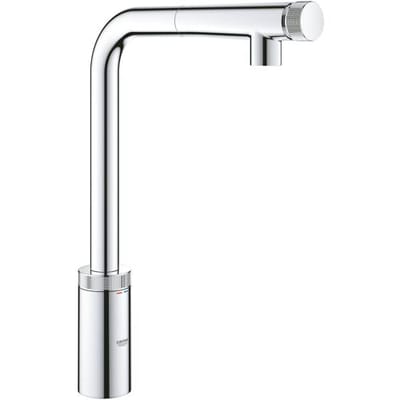 GROHE Minta Smartcontrol Keukenkraan - uittrekbare sproeikop - 140 graden draaibaar - chroom - 31613000