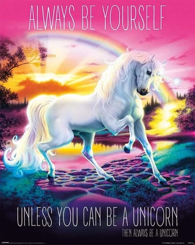 Poster Unicorn Always Be Yourself 40x50cm