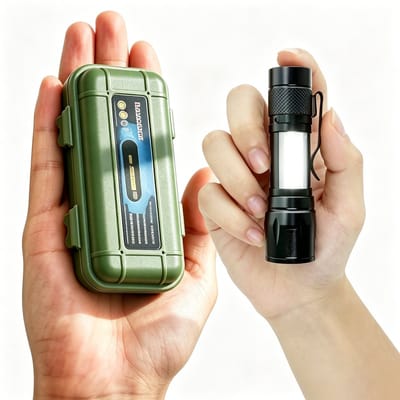 Militaire Zaklamp Militaire led oplaadbaar Mini Zaklamp 1200 lumen - 1000 meter Hoog Lumen Oplaadbaar, Kleine Zaklamp met 3 Modi, Zakformaat met Clip, Zoomfunctie, Waterdicht, Instelbare Helderheid voor Camping, Wandelen en Noodsituaties
