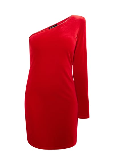 Faina Mini-jurk met één schouder Dames rood