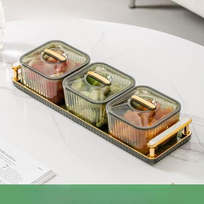 Lichte Luxe Transparante Fruitschaal Huis Woonkamer Salontafel Snoepschaal Noten Gedroogd Fruit Opbergdoos Verfrissing Snack Schotel beige