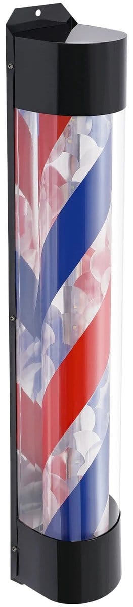 Cellista - Barber Pole LED 90cm - Draaiende Kapperslamp - Barberlamp - Gevelverlichting Salon - LED Reclame Lamp - 20W - Wandlamp Kapper - Rood Blauw Wit