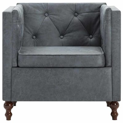 vidaXL - Fauteuil - stof - grijs