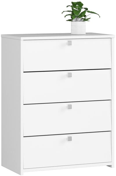 Rubin Schoenenkast met 4 Draaideuren - Wit 66 cm