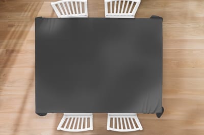 Tafelkleed - Tafellaken - 260x180 cm - Zwart - Effen kleur - Binnen en Buiten