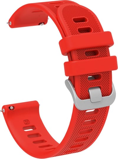 Siliconen bandje - geschikt voor Garmin Venu (2 Plus) / Venu SQ (2) / Vivomove (Style - Sport) / Vivoactive 3 / 5 / 6 / Forerunner 55 / 165 / 245 / 645 / 570 - 42mm - rood