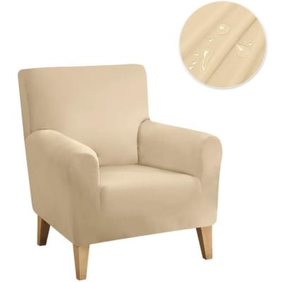 Waterbestendige Bankhoes Stretch Fauteuilhoes Geruite Enkele Zitplaatshoes Verwijderbaar Machine Wasbare Bankhoes Voor Hotel Woonkamer 1 Piece