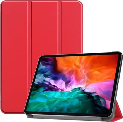 3-Vouw sleepcover hoes - Geschikt voor iPad Pro 12.9 inch (2021) - Rood