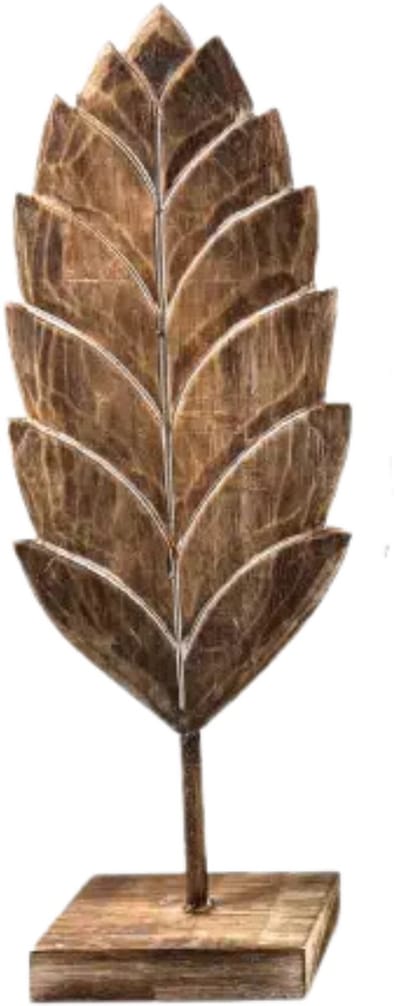 Blad carving L op voet 54x619x9cm naturel hout| WA7897 | Woodart | Stoer & Sober Woonstijl