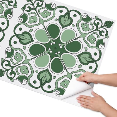 Coloray Meubel Wrap Folie - Groente Meubelfolie - 75x150 cm - Decoratiefolie Groene tegels - Meubel Wrap Folie - Modern Meubelfolie - Plakfolie Meubels - Keuken decoratie - Achtergronden en patronen