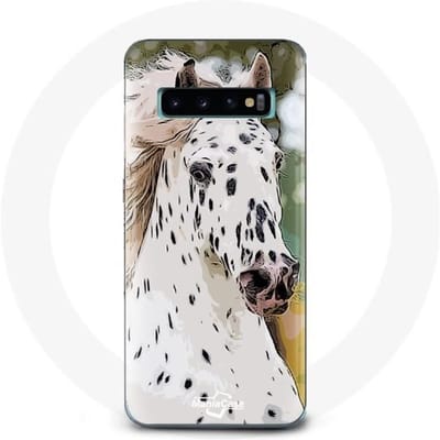 Coque - Appaloosa - Samsung Galaxy S10 - Souple - Protection - Cheval blanc