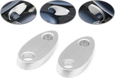 Motorfiets achterste trek blok Off knipperlicht adapter platen - geborsteld Aiminium