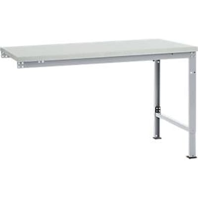 Manuflex aanbouwtafel UNIVERSAL Speciaal, tafelblad melamine, 1500 x 1000, aluminium zilver