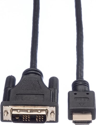 ROLINE Monitorkabel DVI (18+1) - HDMI, M/M, zwart, 3 m