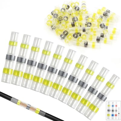 40 Stuks Waterdichte Solder Connectors met Krimp- en Bump Connectors voor Auto en Boot, Geschikt voor Maritieme Elektronica en Isolatie met Warmtekrimp Tubing