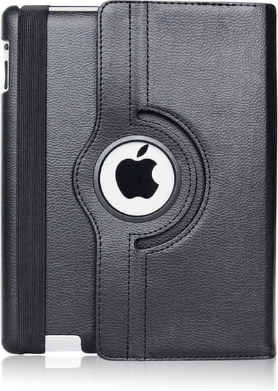 Hoes geschikt voor iPad 2 / iPad 3 / iPad 4 - 360° draaibare Bookcase - Zwart