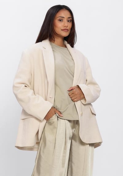 EDITED Arwen Blazer Blazers Dames - Ecru - Maat 34