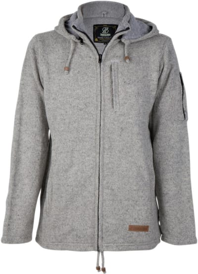 Gebreid Wollen Heren/Uni Vest van Schapenwol met Katoenen Voering en afneembare capuchon - SHAKALOHA - M Splendor ZH M