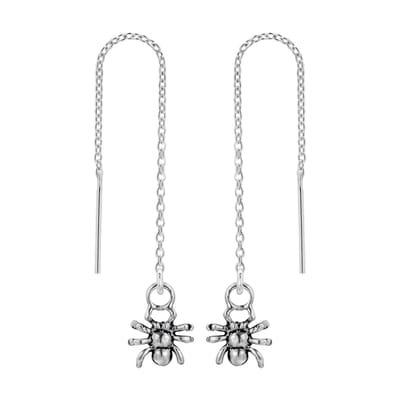 WeLoveSilver - zilveren chain oorbellen - spin - 925 sterling zilver