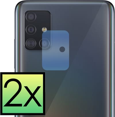 Camera Lens Protector - 2 Stuks - Geschikt voor Samsung Galaxy A51 - Camera Screenprotector - Beschermglas - Gehard Glas - Tempered Glass - Screen Protector