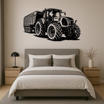 BR2Laser Claas Axion 870 – Wanddecoratie – Lasergesneden Hout – Tractor kunst– 75 cm Breed