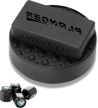Autokrik Rubberen Pad - Lofty Pad - Auto Onderhoud - Onbreekbaar Rubber 3.5T - 65mm Diameter - Zwart