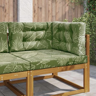 vidaXL - Buitenbankkussen - Polyester - Blad - Design - 80 - x - 80 - cm - Blad - Design