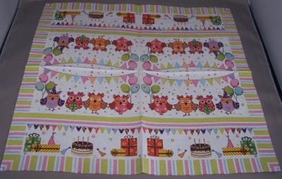 Lunch servetten Feest uiltjes - PAW Decor - 33x33 cm