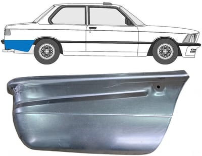 Reparatiepaneel achterspatbord voor BMW 3 E21 1975-1984 / Rechts