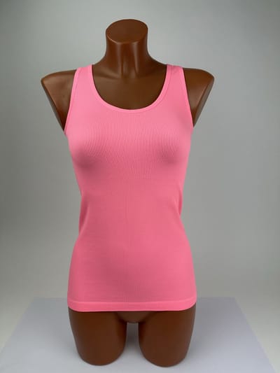 Marco Rossi - Dameshemd - Onderhemd - Dames Sporthemden - Tanktop - Brede Band - Singlet - Neon lichtroze - 36/38 - Maat S/M