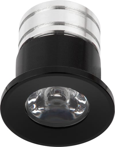 LED Veranda Spot Verlichting - Velvalux - 3W - Natuurlijk Wit 4000K - Inbouw - Dimbaar - Rond - Mat Zwart - Aluminium - Ø31mm