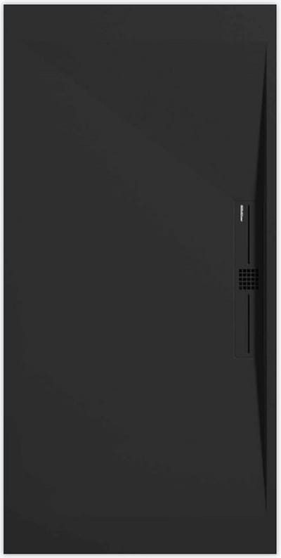 Sanifun douchebak Stone Side Black Smooth 900 x 800 P