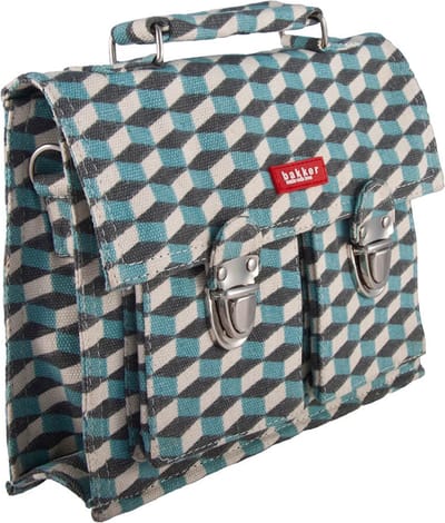 Bakker Made With Love - Mini Schooltas - Schooltas - Handtas - Canvas - Fairtrade - blauw figuur - 25x19x7