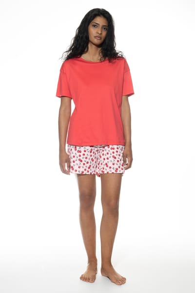 Korte pyjama Serie Cherry Rush Bonbon Pink