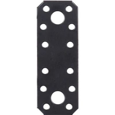 Alberts Verbindingsplaat - Zwart Geplastificeerd Verzinkt Staal - 96x35x2,5mm