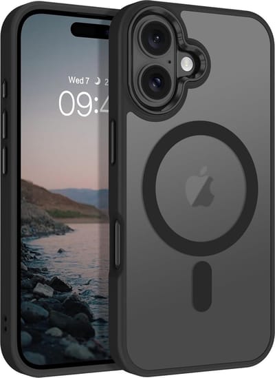 Hoesje geschikt voor iPhone 16 Hoesje Zwart - Cover Hoesje geschikt voor iPhone 16 - Mat Zwart