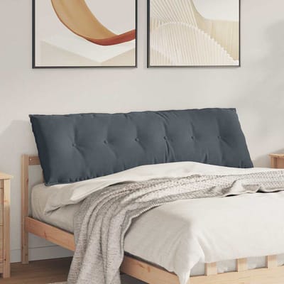 vidaXL - Rugkussen - Donkergrijs - 160 - x - 50 - cm - Corduroy - stof