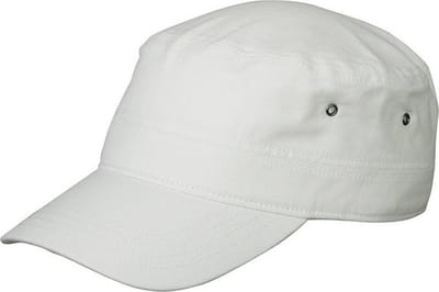 Myrtle Beach Volwassenen Unisex Militaire Kap (Wit)