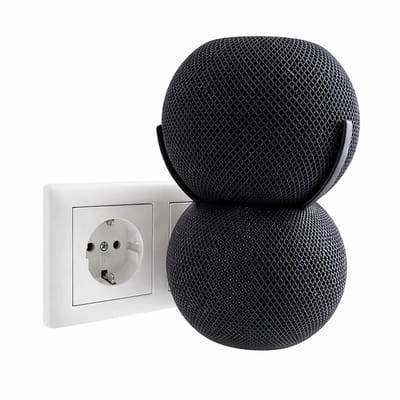 Stopcontact Muurbeugel Geschikt voor Apple HomePod Mini – Wandhouder met Kabelmanagement – Ruimtebesparende Smart Speaker Wandmontage