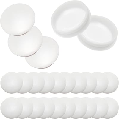 Set van 25 Witte Ronde Plastic Caps voor Meubels - Beschermende Hoedjes voor Boorgaten van 16mm, Ideaal voor Verbetering en Afwerking van Meubels
