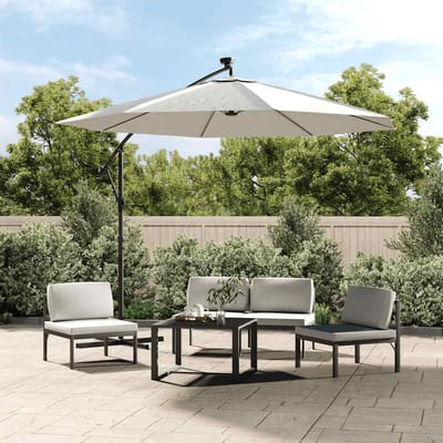vidaXL - Vervangingsdoek - voor - tuinparasol - 350 - cm - zandwit