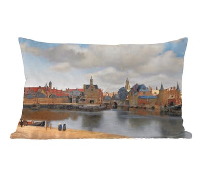 Sierkussens - Kussentjes Woonkamer - 50x30 cm - Vermeer - Stad - Oude meesters - Kunst