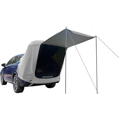 Buiten Auto Achtertent Kamperen Picknick Auto Achtertent met Luifel Auto Achteruitbreidingstent Zonbestendig Regenbestendig Auto wit