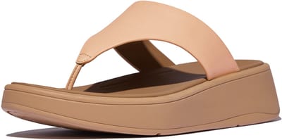 FitFlop FitFlop F-Mode Leather Flatform Toe-Post Sandals BEIGE - Maat 41