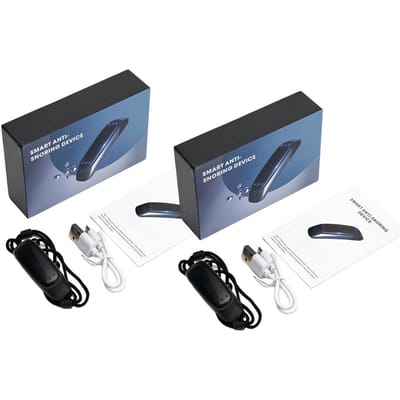 Slimme anti-snurk apparaat EMS Pulse Snoring Stop Effectieve oplossing Snurken Slaaphulp Draagbare geluidsreductie Spierstimulator XLARGE