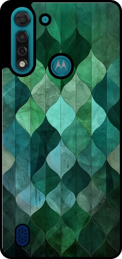 Smartphonica Telefoonhoesje Geschikt voor Motorola Moto G8 Power Lite met groene bladeren opdruk - TPU backcover case green leaf design - Groen geschikt voor Motorola Moto G8 Power Lite